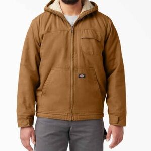 Dickies Duck High Pile Fleece Lined Hooded Jacket Size XL
